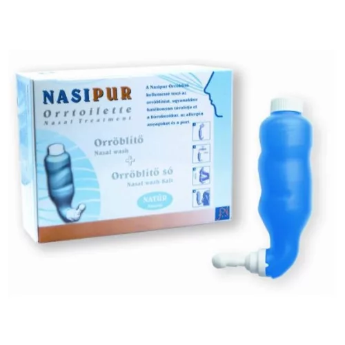 Nasipur orröblítő készülék+orröblítő só 30 db - Bio és natúr kozmetikumok