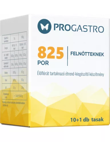 Progastro 825 por felnőtdbnek élőflórát tartalmazó étrend-kiegészítő készítmény 10+ tasak - Bio és natúr étrendkiegészítők