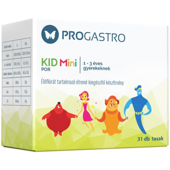 Progastro kid mini por 1-3 éves gyerekeknek élőflórát tartalmazó étrend-kiegészítő készítmény 31 tasak