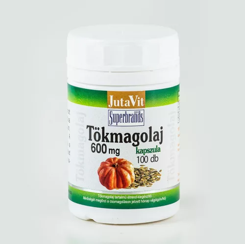 Jutavit tökmagolaj kapszula 600mg 100 db - Bio és natúr étrendkiegészítők