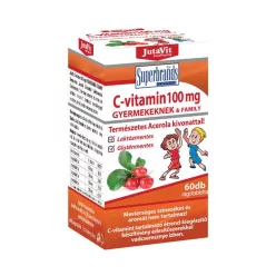 Jutavit c-vitamin 100mg gyerek és family acerola kivonattal 60 db - Bio és natúr étrendkiegészítők