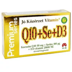 JÓ KÖZÉRZET PREMIUM Q10+SE+D3 KAPSZULA 30 db - Bio és natúr étrendkiegészítők