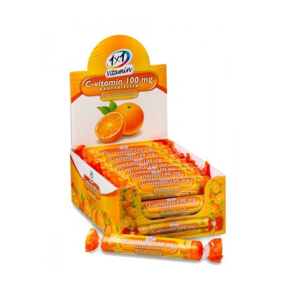 1x1 vitaday c-vitamin rágótabletta szőlőcukorral narancs 17 db