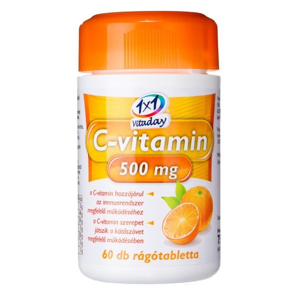 1x1 vitaday c-vitamin 500mg rágótabletta 60 db