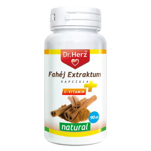 Dr.herz fahéj extraktum+c-vitamin kapszula 90 db - Bio és natúr étrendkiegészítők