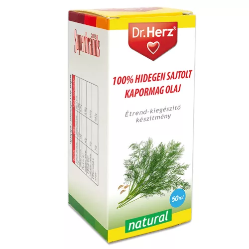DR.HERZ KAPORMAG OLAJ 100% HIDEGEN SAJTOLT 50 ml - Bio és natúr étrendkiegészítők