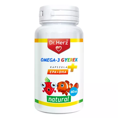 Dr. Herz Omega-3 Gyerek kapszula 60 db - Bio és natúr étrendkiegészítők