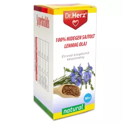 Dr.herz lenmag olaj 100% hidegen sajtolt 50 ml - Bio és natúr étrendkiegészítők