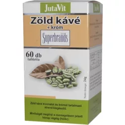 Jutavit Zöldkávé + Króm Tabletta 60 db - Bio és natúr étrendkiegészítők