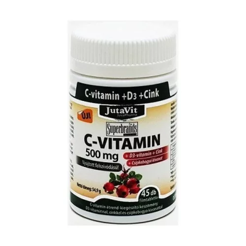 Jutavit c-vitamin 500 mg+d3+csipkebogyó kivonattal 45 db - Bio és natúr étrendkiegészítők