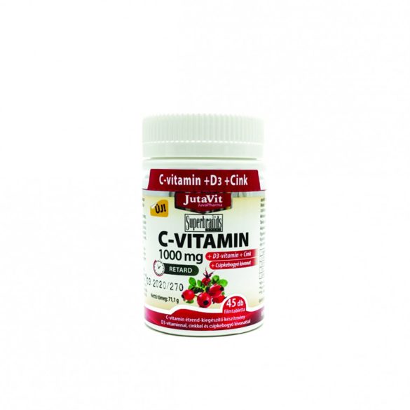 Jutavit c-vitamin 1000 mg+d3+csipkebogyó kivonattal 45 db