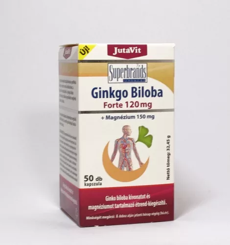 Jutavit ginkgo biloba 120mg + magnézium 150mg 50 db - Bio és natúr étrendkiegészítők