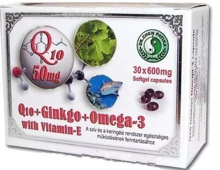 Dr.chen q10+ginkgo+omega3 kapszula 30 db - Bio és natúr étrendkiegészítők