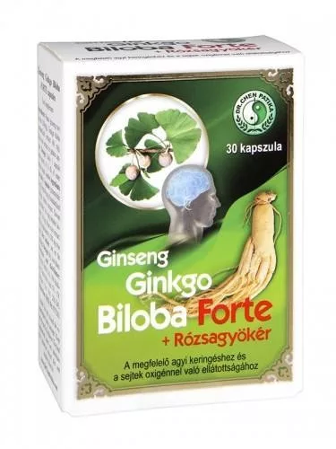 Dr.chen ginseng ginkgo b. forte+rózsagyökér kapszula 30 db - Bio és natúr étrendkiegészítők
