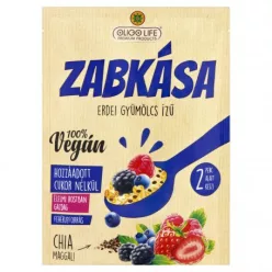Oligolife vegán zabkása erdei gyümölcs édesítőszerekkel 65 g - Bio és natúr élelmiszerek