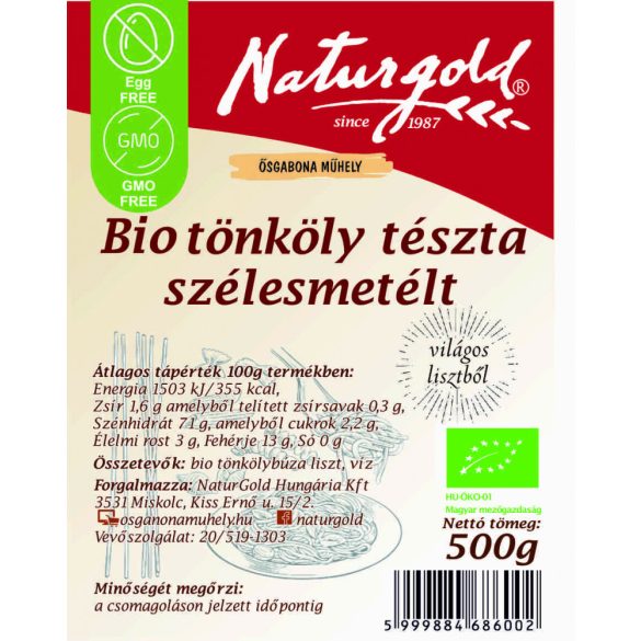 NATURGOLD TÖNK SZÉLESMETÉLT 500G