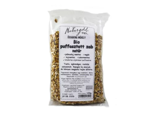 Naturgold bio puffasztott zab natúr 150 g – Puffasztott gabonaféle