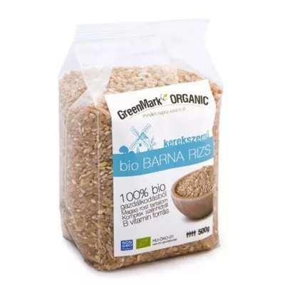 Greenmark bio barna rizs kerekszemű 500 g - Bio és natúr élelmiszerek