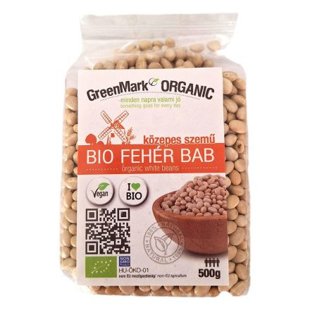 Greenmark bio fehér bab közepes szemű 500 g - 