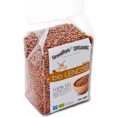 Greenmark bio lencse barna 500 g - Bio és natúr élelmiszerek
