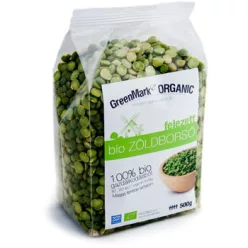 Greenmark Bio Zöldborsó Felezett 500 g - Bio és natúr élelmiszerek
