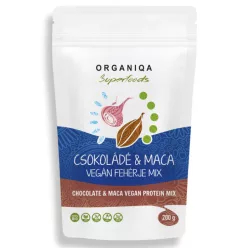 Organiqa 100% bio vegán fehérje mix csokoládé-maca 200 g - Bio és natúr élelmiszerek