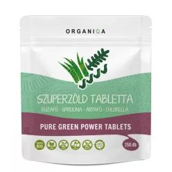 Organiqa bio szuperzöld tabletta 250 db - Bio és natúr étrendkiegészítők