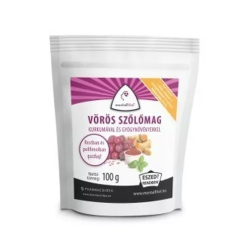 MENTALFITOL VÖRÖS SZŐLŐMAG ŐRLEMÉNY 200 g - Bio és natúr étrendkiegészítők