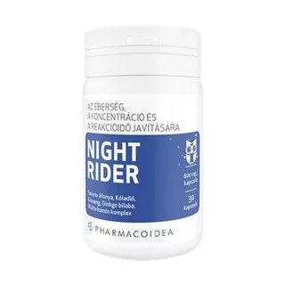 Pharmacoidea night rider kapszula éberség-koncentráció-reakcióidő javító kapszula 30 db - Bio és natúr étrendkiegészítők
