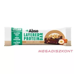 Absorice layered protein bar hazelnut-caramel étcsokoládés réteges fehérjeszelet 50 g - 