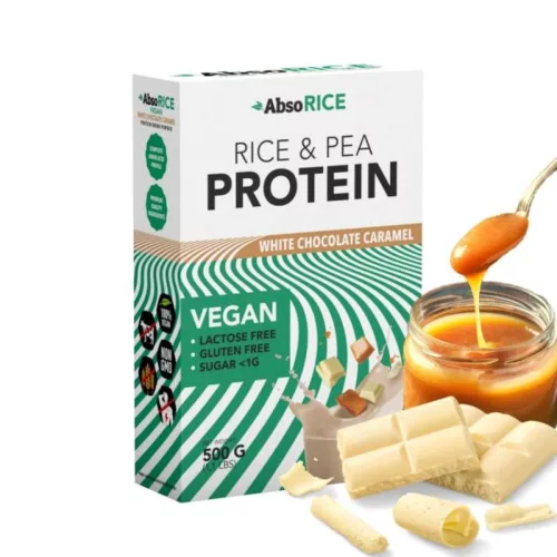 Absorice protein fehércsokoládé karamell 500 g - Bio és natúr élelmiszerek