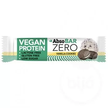 Absorice absobar zero vegan proteinszelet vanilla cookies 40 g - Bio és natúr élelmiszerek