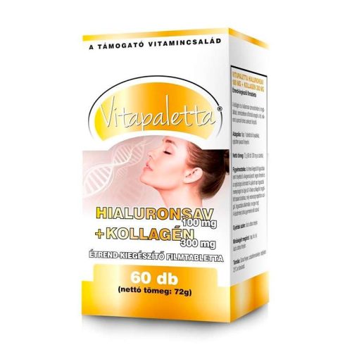 Vitapaletta hialuronsav 100 mg+kollagén 300 mg tabletta 60 db