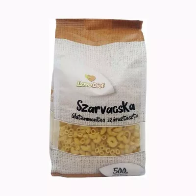Love Diet Tészta Szarvacska Gm. 500 g - Bio és natúr élelmiszerek