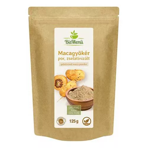 Bio menü bio zselatinizált maca-gyökér por 125 g - Bio és natúr étrendkiegészítők