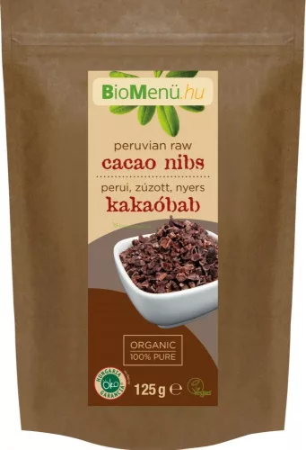 Biomenü Bio Perui Kakaóbab Zúzott 125 g - Bio és natúr élelmiszerek
