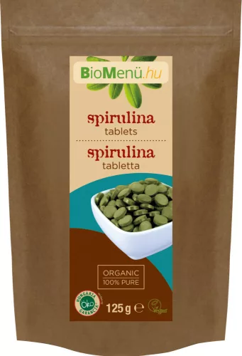 Bio menü bio spirulina tabletta/kb.250 db 125 g - Bio és natúr étrendkiegészítők