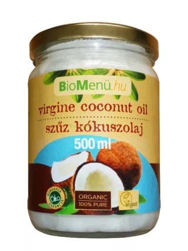 BioMenü BIO KÓKUSZOLAJ extra szűz vco 500 ml - Bio és natúr élelmiszerek