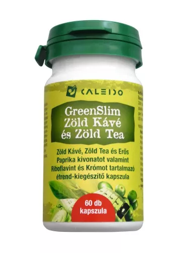 Caleido GreenSlim Zöld Kávé és Zöld Tea kapszula 60 db - Bio és natúr étrendkiegészítők