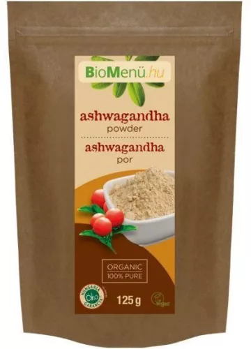 Bio menü bio ashwagandha por 125 g - Bio és natúr étrendkiegészítők