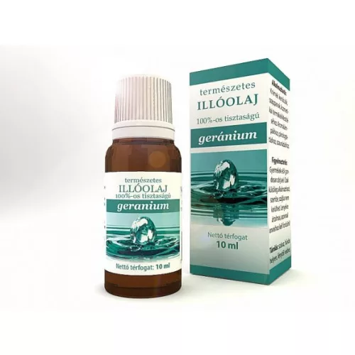 Természetes illóolaj geránium 10 ml - Aromaterápiához és természetes wellnesshez