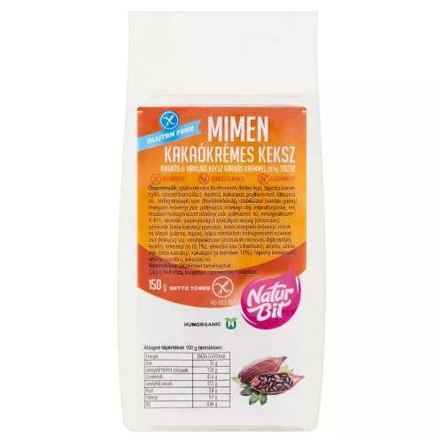 Mimen minden mentes keksz kakaókrémes 150 g - Bio és natúr élelmiszerek
