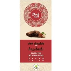   Health market paleo dark delight étcsokoládé egész mogyoróval édesítőszerekkel 80 g