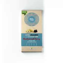 Health market white delight kókusztejes fehércsokoládé liofilizált egész feketeribizlivel édesítőszerekkel 80 g - 