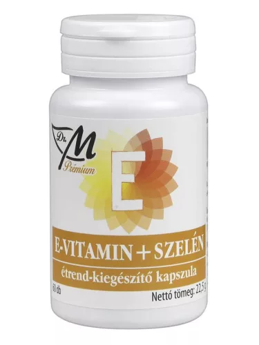 Dr.m prémium e-vitamin + szelén étrend-kiegészítő kapszula 60 db - Bio és natúr étrendkiegészítők