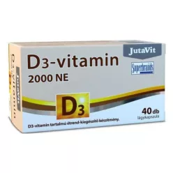 Jutavit d3 vitamin 2000 NE lágykapszula 40 db - Bio és natúr étrendkiegészítők