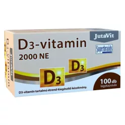 Jutavit d3 vitamin 2000 NE lágykapszula 100 db - Bio és natúr étrendkiegészítők