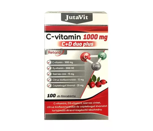 JUTAVIT C-VITAMIN 1000MG+C+D DUO FILMTBL - Bio és natúr étrendkiegészítők
