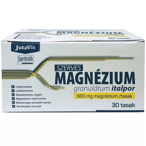 Jutavit szerves magnézium granulátum italpor 380mg/tasak 30 db - Bio és natúr étrendkiegészítők