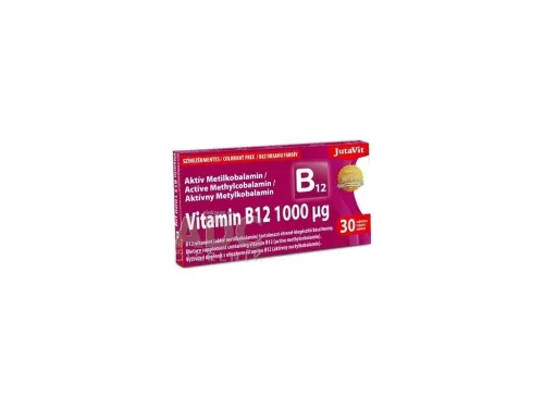 Jutavit b12-vitamin 1000µg aktív metilkobalamin tabletta 30 db – Immunerősítés